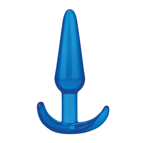 Blue Line Slim Tapered Butt Plug Jelly Blue