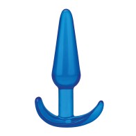 Blue Line Slim Tapered Butt Plug Jelly Blue