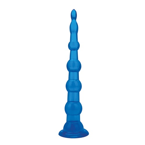 Blue Line Anal Beads with Suction Base