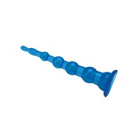 Blue Line Anal Beads with Suction Base