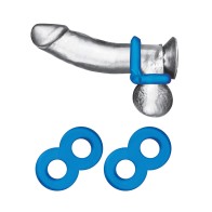 Anillos de Estamina Dual para Pene y Testículos Blue Line para Placer Intenso