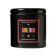 Gender Fluid She/Her Candle for Representation