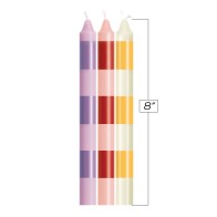 The 9's Make Me Melt Sensual Warm-Drip Candles - Pastellines Stripes Pack of 3