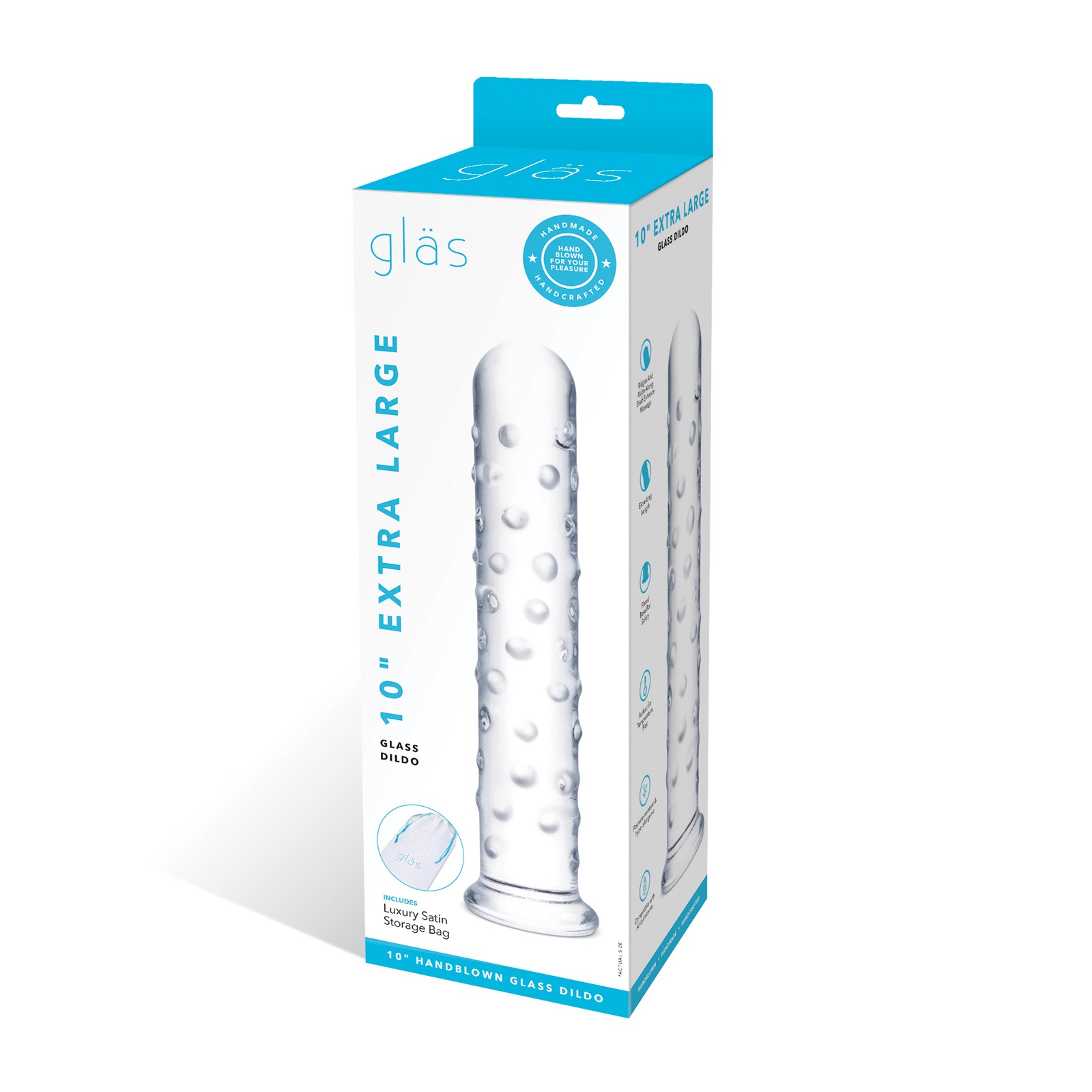 Dildo de Vidrio Extra Grande de 10 Pulgadas - Placer Supremo