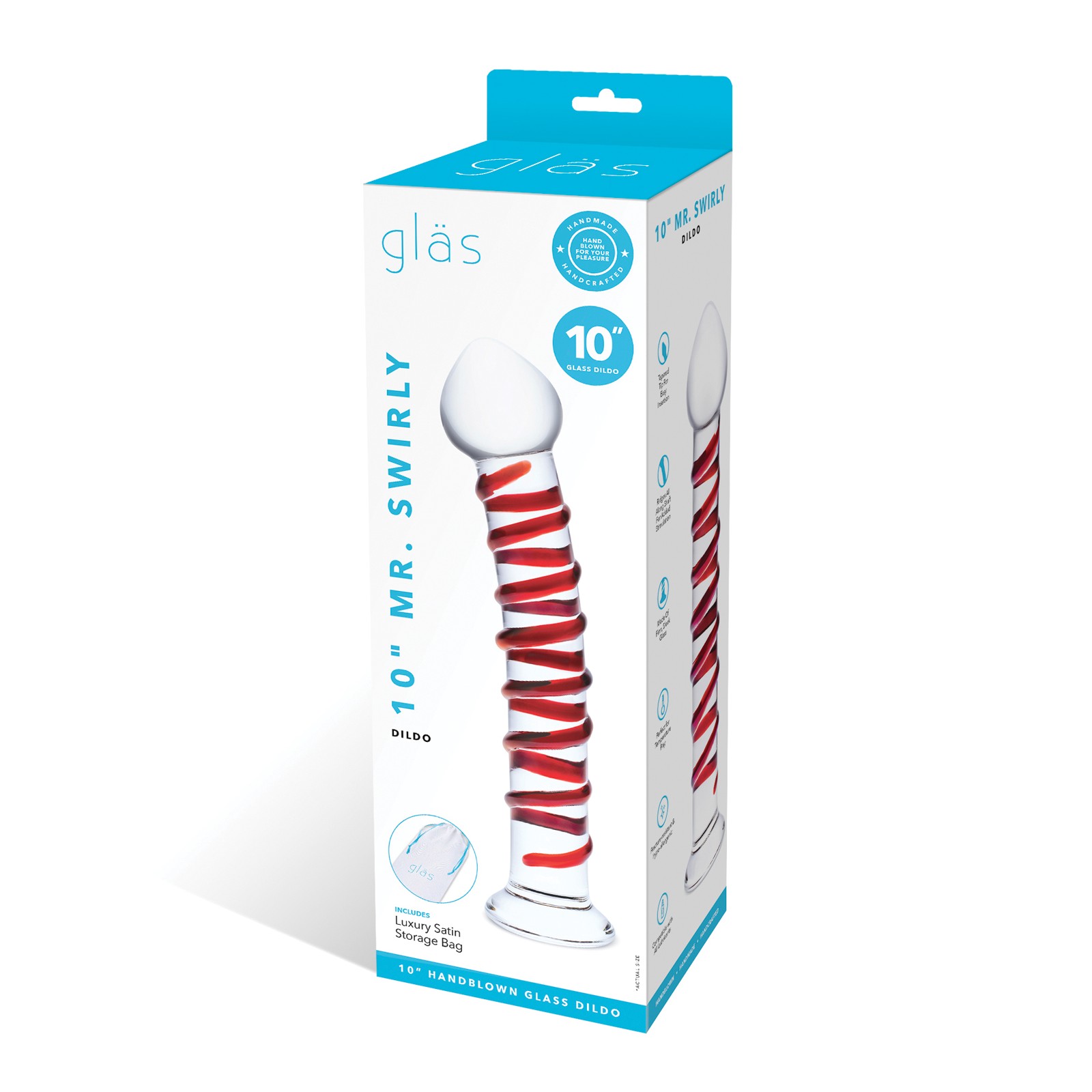 Dildo Mr. Swirly de 10 Pulgadas - Rojo