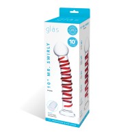 Glas 10-Inch Mr. Swirly Dildo - Red