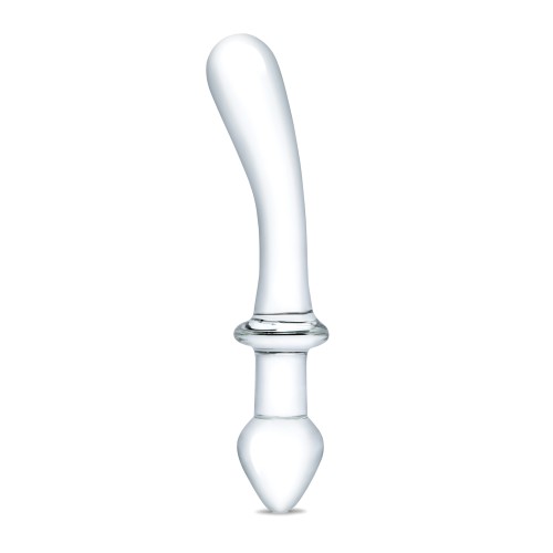 Dildo Doble Curvado Clásico de 9" Transparente