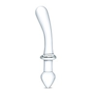 Glas 9" Classic Curved Dual Ended Dildo Clear