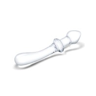 Glas 9" Classic Curved Dual Ended Dildo Clear