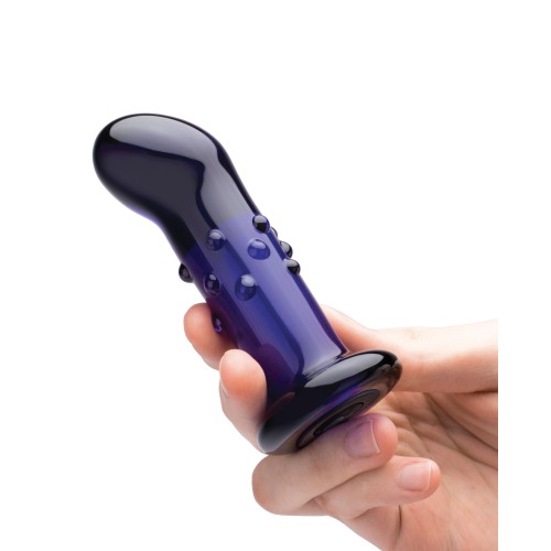 Rechargeable Vibrating Dotted G Spot/P Spot Plug - Blue - Intense Pleasure