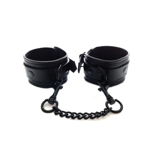 Rouge Leather Adjustable Wrist Cuffs