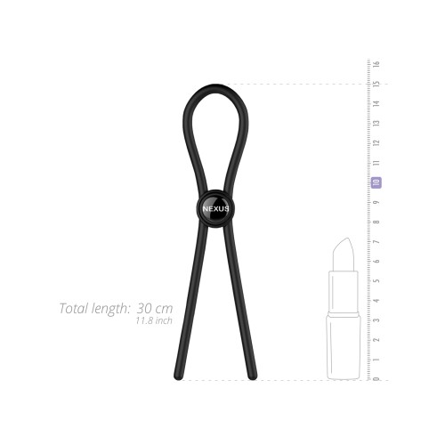 Adjustable Black Silicone Lasso by Nexus Forge