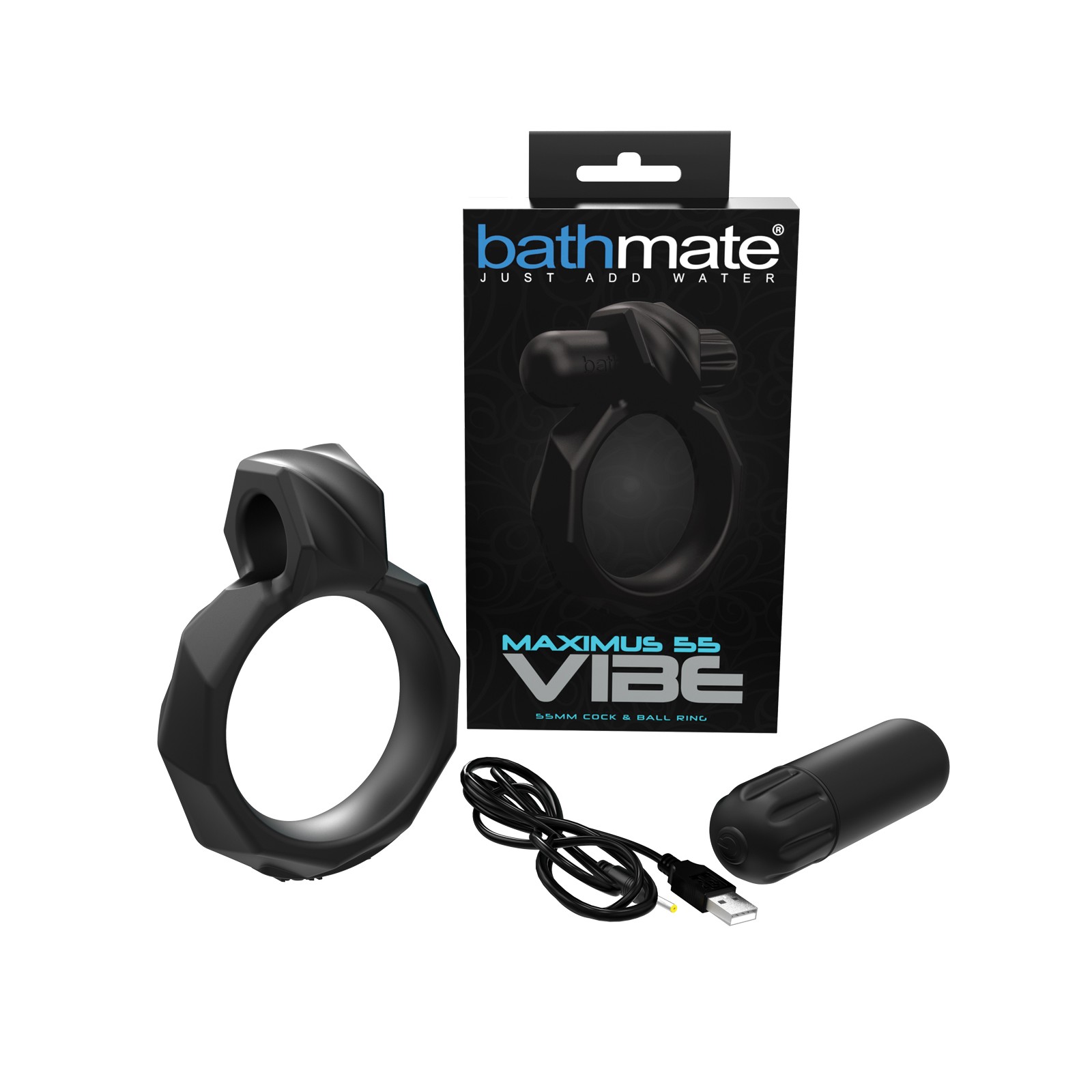 Anillo Coital Bathmate Maximus Vibe 55 - Negro