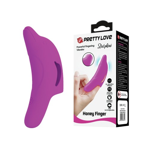 Pretty Love Delphini Dolphin Finger Vibe for Intense Pleasure