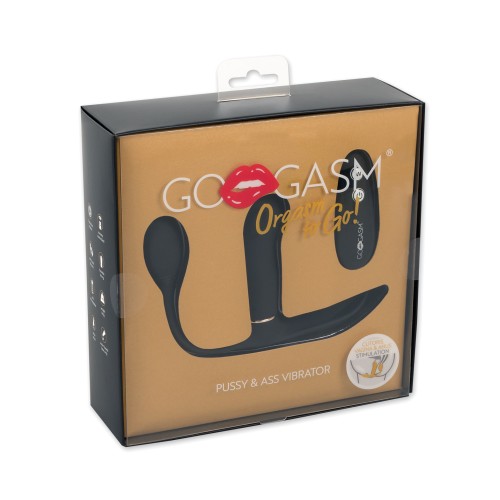 GoGasm Pussy and Ass Vibrator Black