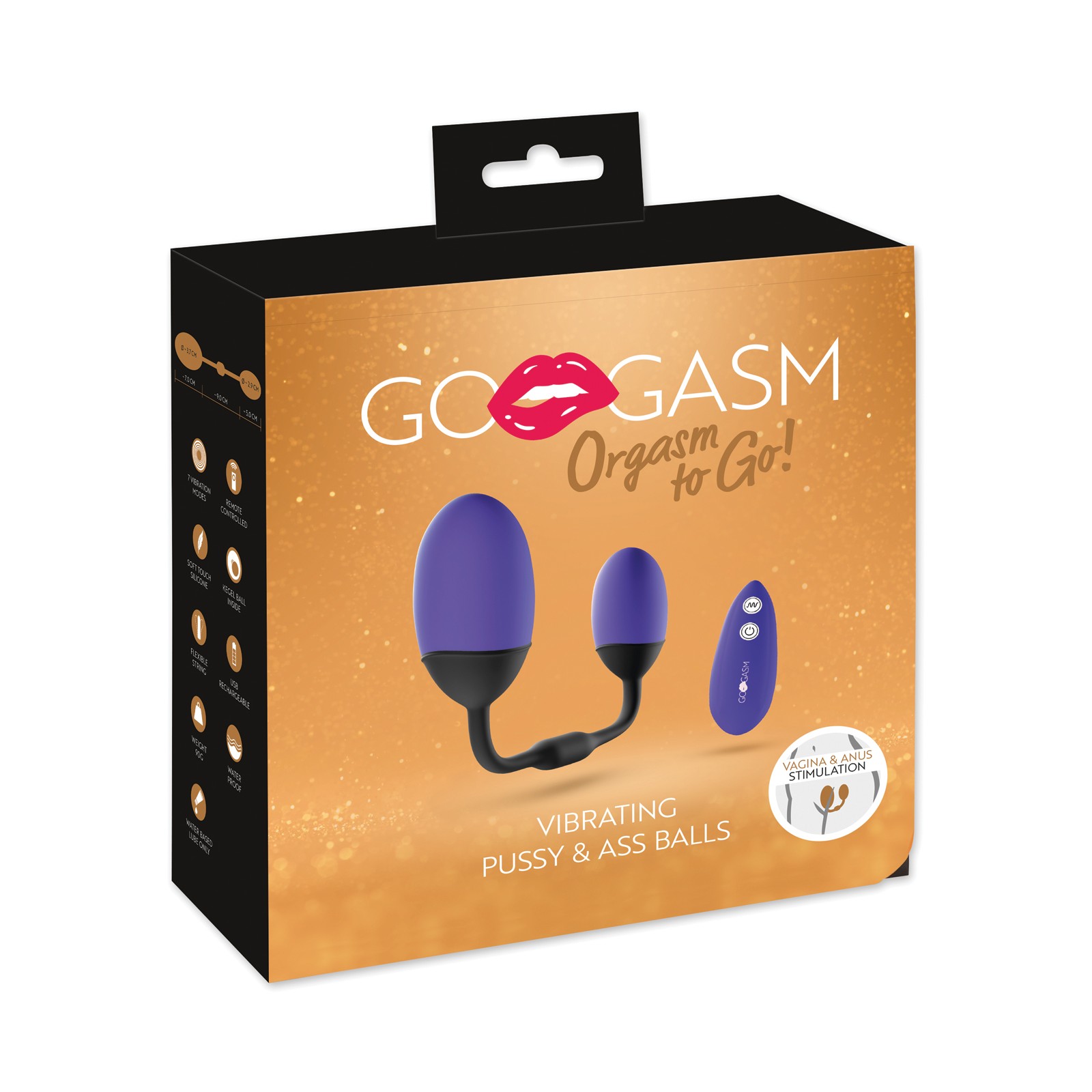 GoGasm Vibrating Pussy & Ass Balls Purple