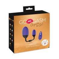 GoGasm Vibrating Pussy & Ass Balls Purple