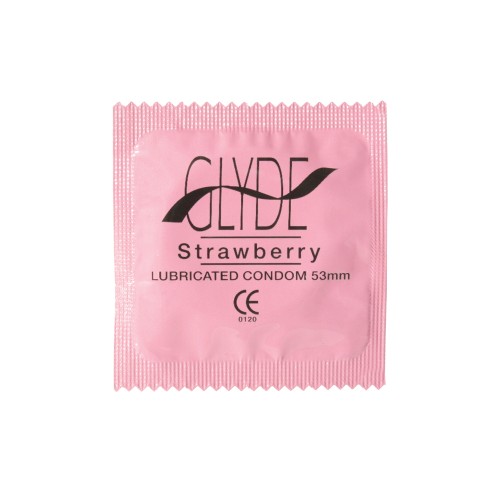 Glyde Strawberry Condoms - Pack of 4