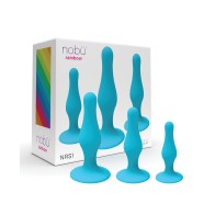 Nobu Rainbow Silicone Anal Plug Set Blue