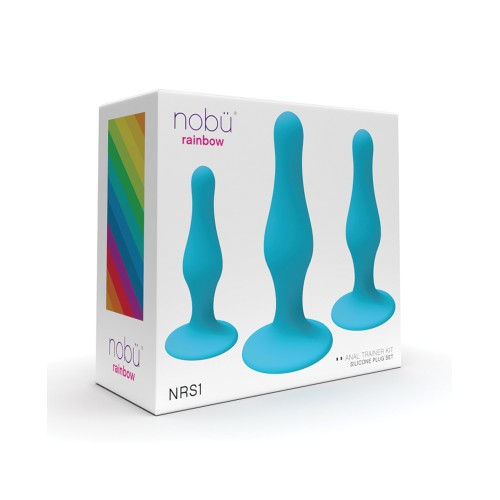 Nobu Rainbow Silicone Anal Plug Set Blue