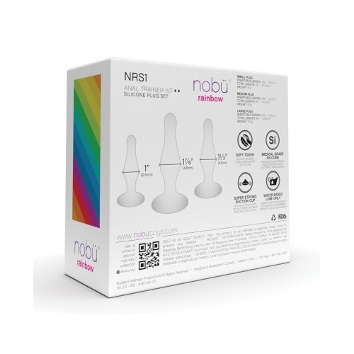 Nobu Rainbow Silicone Anal Plug Set Blue