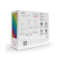 Nobu Rainbow Silicone Anal Plug Set Blue