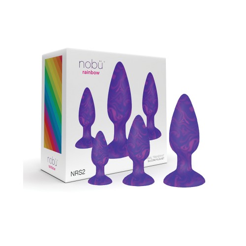 Nobu Rainbow Silicone Anal Plug Set for Fun Exploration