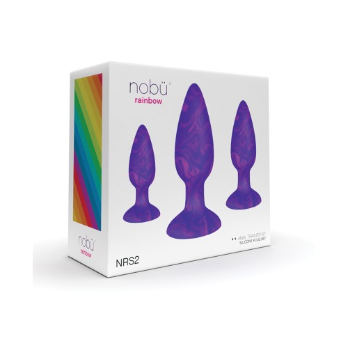 Nobu Rainbow Silicone Anal Plug Set for Fun Exploration