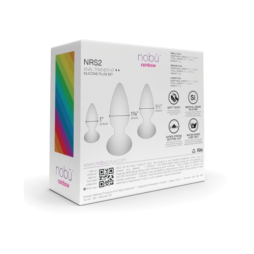 Set de Plugs Anales de Silicona Nobu Rainbow para Diversión y Exploración