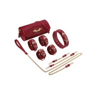 Caja de Juego Kinky Federico Kit de Restricción de Cuero Rojo