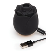 Vibrador Rose de Corazones y Flores Cincuenta Sombras Grey Negro