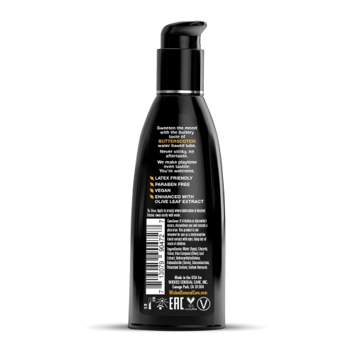 Lubricante a Base de Agua Butterscotch de Wicked Sensual Care para Intimidad