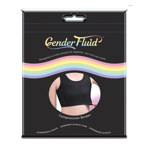 Gender Fluid Chest Compression Binder Black Large