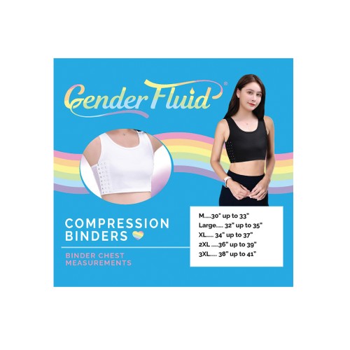 Gender Fluid Chest Compression Binder Black Large