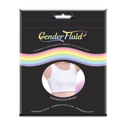 Gender Fluid Binder de Compresión para el Pecho M Blanco