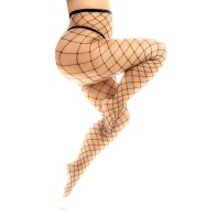 Fenced Net Pantyhose - Black QN