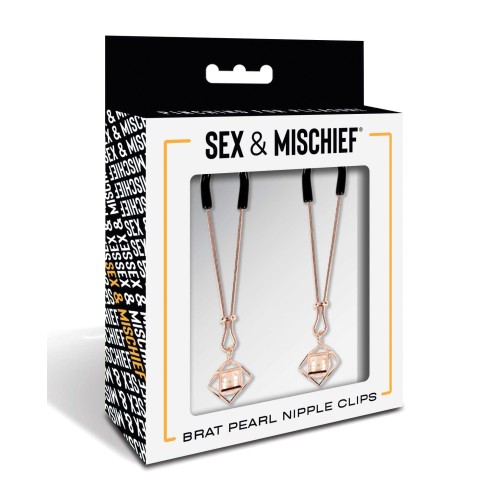 Sex Mischief Brat Pearl Nipple Clips