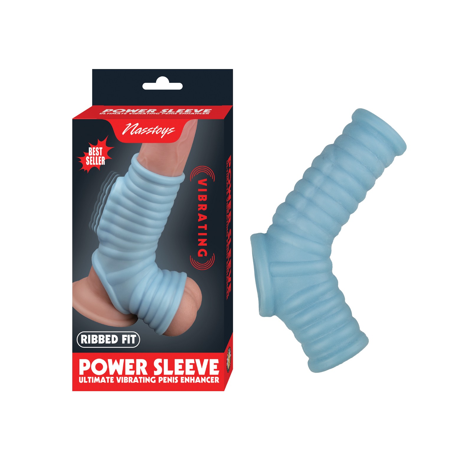 Manga Vibrante Power Sleeve con Ajuste Estriado - Azul