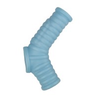 Vibrating Power Sleeve with Ribbed Fit - Blue