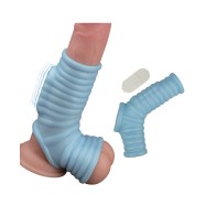 Vibrating Power Sleeve with Ribbed Fit - Blue