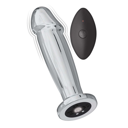 Plug Anal Metálico Vibrador Remoto Ass-sation