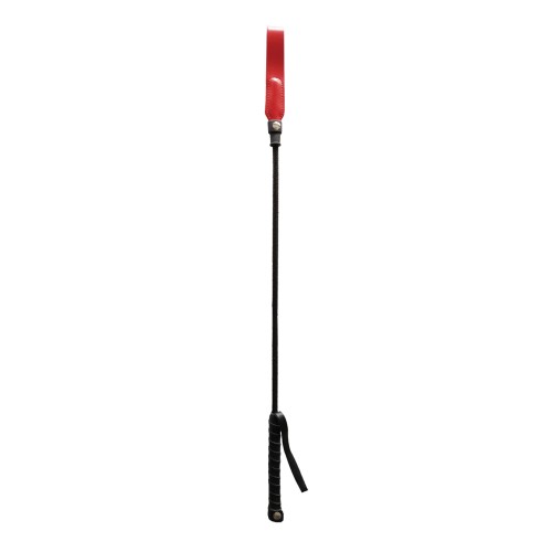 Rouge Long Riding Crop Slim Tip - Red