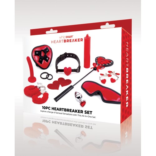 Set WhipSmart Heartbreaker de 10 Piezas Negro Rojo