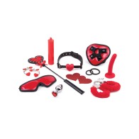 Set WhipSmart Heartbreaker de 10 Piezas Negro Rojo