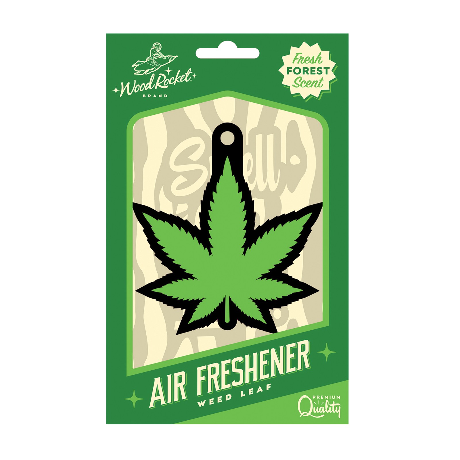 Wood Rocket Green Leaf Air Freshener - Forest