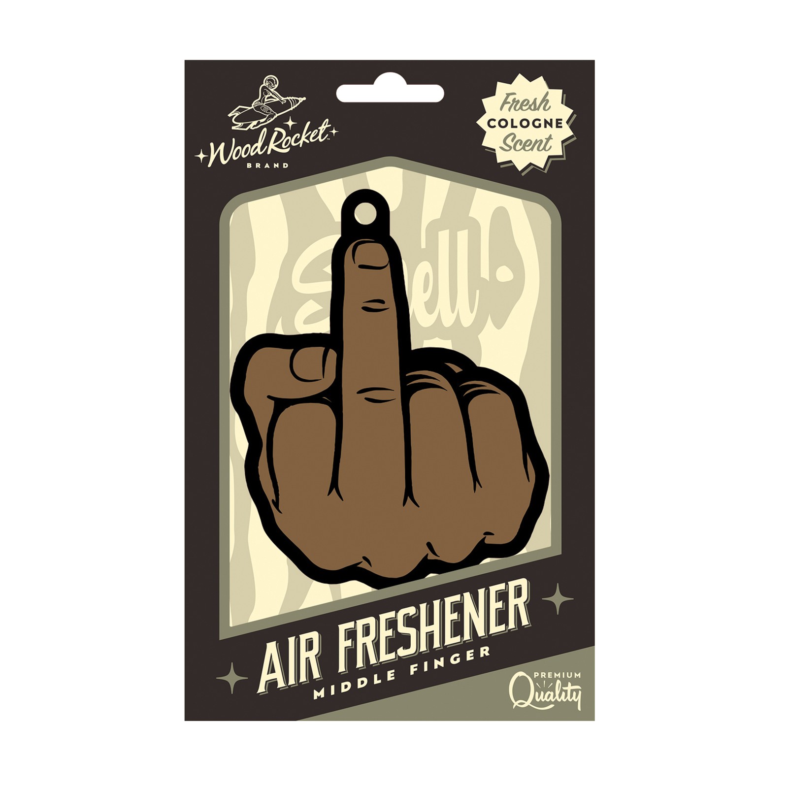 Brown Middle Finger Air Freshener