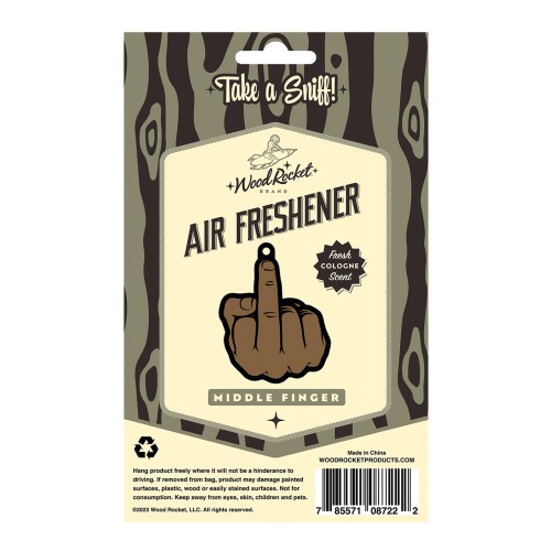 Brown Middle Finger Air Freshener