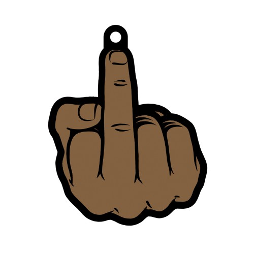 Brown Middle Finger Air Freshener