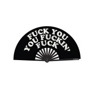 Wood Rocket Fuck You Fan - Black