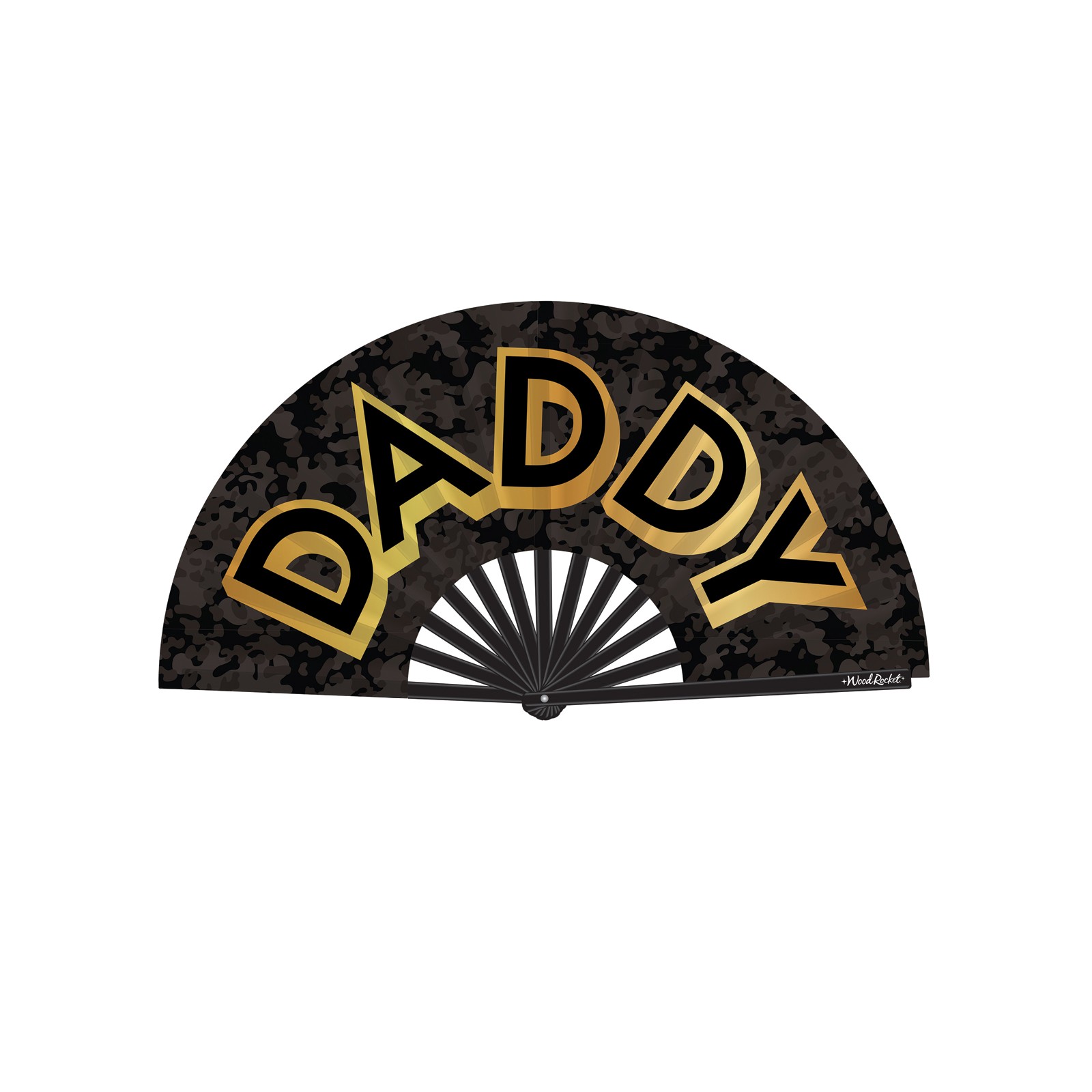 Ventilador Wood Rocket Daddy Negro Dorado